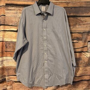 Brooks Brothers Mens 18 - 35 Blue Red White Check Dress Shirt Non-Iron Madison